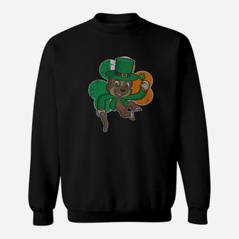 St Patricks Day Lucky Sloth Funny Humor Irish Flag Sweatshirt - Thegiftio UK
