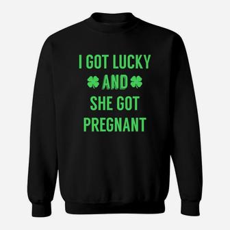 St Patricks Day Pregnancy Announcemen For Dad To Be Sweatshirt - Thegiftio UK