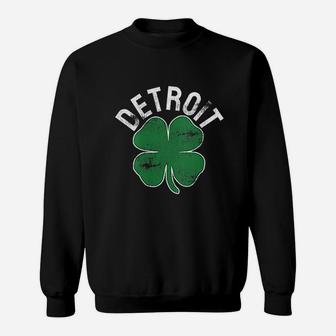 St Patricks Day Shamrock Detroit Michigan Irish Sweatshirt - Thegiftio UK