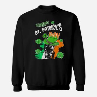 St Pattys Day Irish Flag Patricks Day Boxer Dog Sweatshirt - Monsterry CA