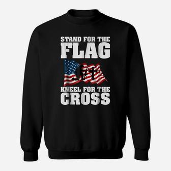 Stand For The Flag Kneel For The Cross Veteran Shirt Sweatshirt | Crazezy