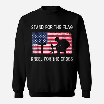 Stand For The Flag Kneel For The Cross Veteran Tee Sweatshirt | Crazezy