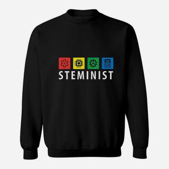 Steminist Support Stem Programs Feminist Sweatshirt | Crazezy