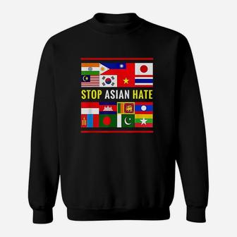 Stop Asian Hate Flag Sweatshirt | Crazezy