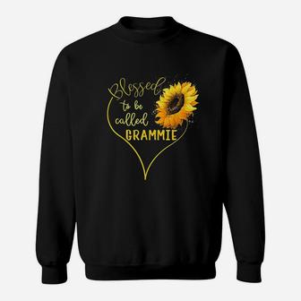 Sunflower Heart Blessed To Be Called Grammie Sweatshirt | Crazezy UK