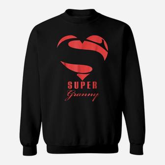 Super Granny Superhero T Shirt Gift Mother Father Day Sweatshirt | Crazezy