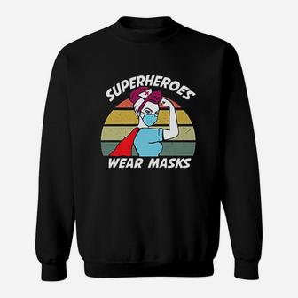 Superheroes Wear Retro Nurse Sweatshirt | Crazezy