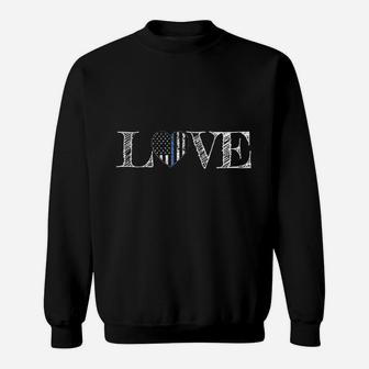 Support Law Enforcement Love Sweatshirt | Crazezy