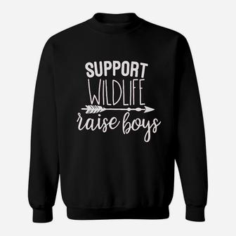 Support Wildlife Raise Boys Sweatshirt | Crazezy