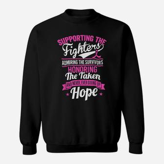 Supporting The Fighters Admiring The Survivors Sweatshirt | Crazezy