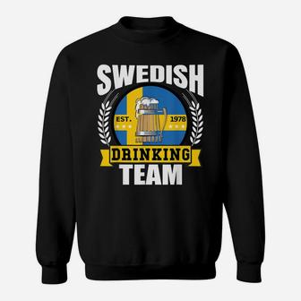 Swedish Drinking Team Funny Sweden Flag Beer Party Gift Idea Sweatshirt | Crazezy AU