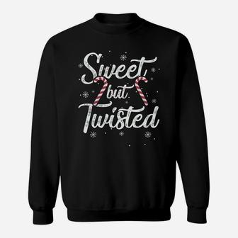 Sweet But Twisted Funny Candy Cane Christmas Mens Sweatshirt | Crazezy CA