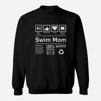 Swim Mom Contents Sweatshirt | Crazezy