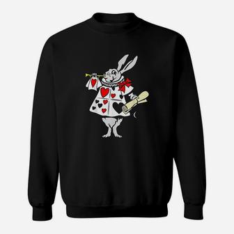 T Bunny Playing Music Sweatshirt | Crazezy