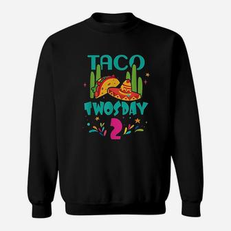 Taco Twosday 2 Two Year Old Birthday Sweatshirt | Crazezy UK