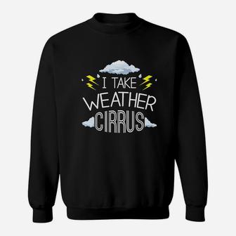 Take Weather Cirrusly Funny Weather Meteorology Pun Sweatshirt - Thegiftio UK