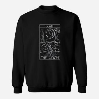 Tarot Card The Moon Xviii Occult Vintage Sweatshirt | Crazezy UK