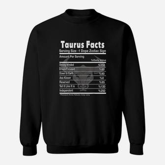 Taurus Facts Funny Taurus Sweatshirt | Crazezy