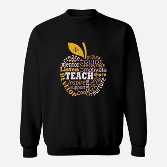 Teacher Teaching Apple Sweatshirt | Crazezy CA