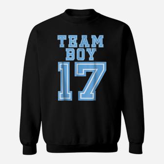 Team Boy 2017 17 Baby Shower Gender Reveal Party Cute Blue Sweatshirt | Crazezy AU
