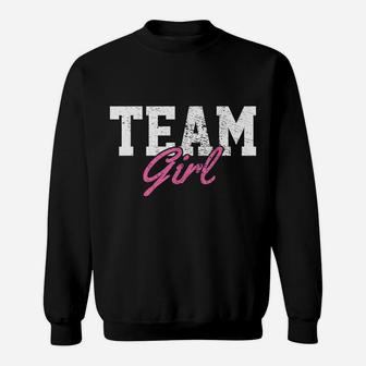 Team Girl Gender Reveal Party Vintage Sweatshirt | Crazezy AU