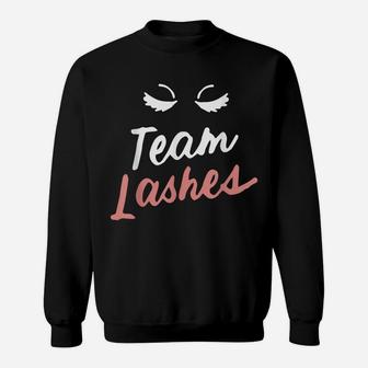 Team Lashes Or Staches Gender Reveal Team Pink Party Gift Sweatshirt | Crazezy