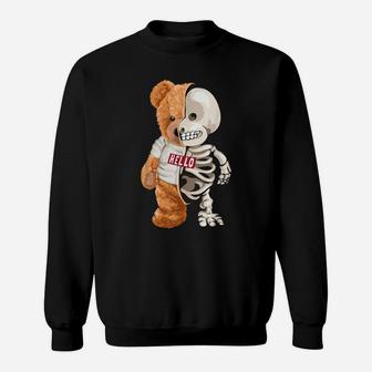 Tee Hello Bear Toy Half Skeleton Wildlife Animal Grizzly Sweatshirt | Crazezy
