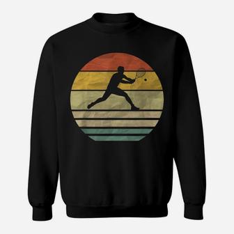 Tennis Retro Vintage 60S 70S 80S 90S Silhouette Funny Gift Sweatshirt | Crazezy DE
