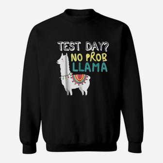 Test Day Llama Teacher Exam Testing Sweatshirt | Crazezy AU