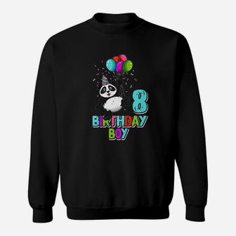 Th Birthday Eight Years Old Panda Bear Party Sweatshirt | Crazezy AU