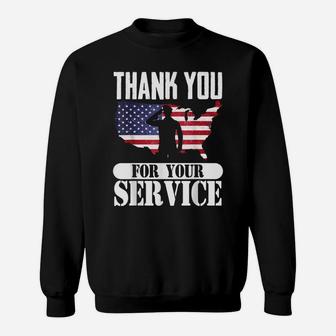 Thank You For Your Service Patriotic Veterans Day Sweatshirt | Crazezy UK