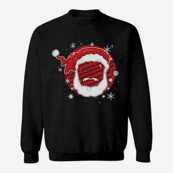 Thanksgiving Cute Snowflakes Santa Claus Winter Holiday Xmas Sweatshirt - Monsterry