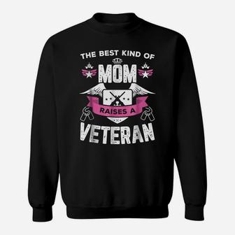 The Best Kind Of Mom Raises A Veteran Mother's Day Sweatshirt | Crazezy