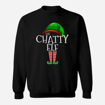 The Chatty Elf Family Matching Group Christmas Gift Holiday Sweatshirt | Crazezy