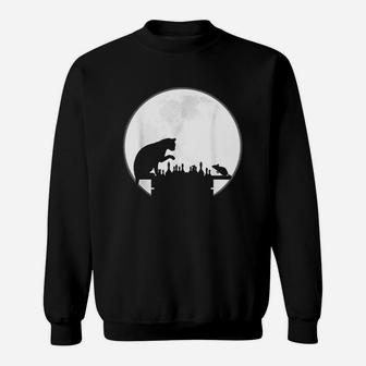 The Chess Board The Cat The Mouse And The Full Moon Sweatshirt | Crazezy
