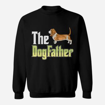The Dogfather Basset Hound Funny Dog Owner Father’ Day Sweatshirt | Crazezy UK