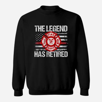 The Legend Has Retired Firefighter Retirement Party Gift Sweatshirt - Thegiftio UK