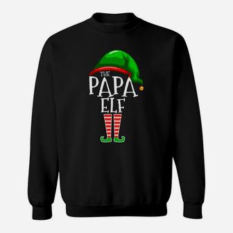 The Papa Elf Family Matching Group Christmas Gift Grandpa Sweatshirt Sweatshirt | Crazezy