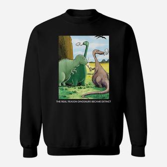 The Real Reason Dinosaurs Became Extinct Sweatshirt | Crazezy