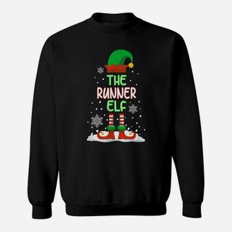 The Runner Elf Funny Family Matching Christmas Pajama Sweatshirt | Crazezy UK