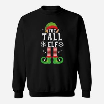 The Tall Elf Christmas Family Matching Pajamas Tall Funny Sweatshirt | Crazezy AU