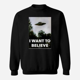 The X-Files I Want To Believe Ufo Poster Sweatshirt | Crazezy DE