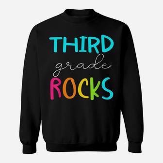 Third Grade Rocks Shirt Team 3Rd Grade Teacher Sweatshirt | Crazezy DE