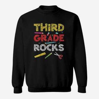 Third Grade Rocks Sweatshirt | Crazezy CA