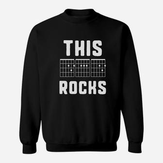 This Dad Rocks Guitar Chords Gift Sweatshirt - Thegiftio