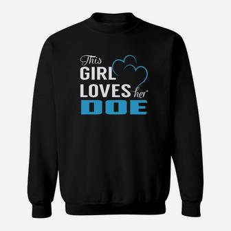 This Girl Loves Her Doe Name Shirts Sweatshirt - Thegiftio UK
