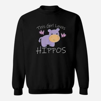 This Girl Loves Hippos Sweatshirt | Crazezy DE