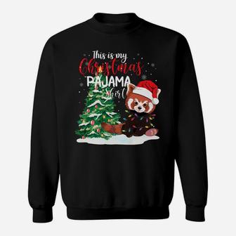 This Is My Christmas Pajama Shirt Red Panda Christmas Gift Sweatshirt | Crazezy UK