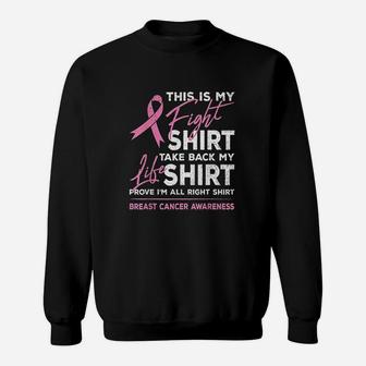 This Is My Fight Awareness Pink Ribbon Sweatshirt | Crazezy