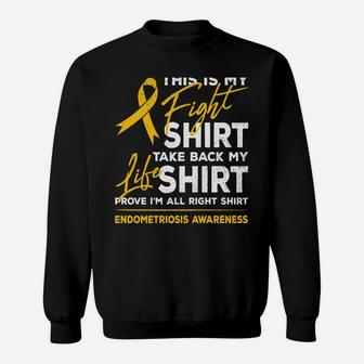 This Is My Fight Shirt Endometriosis Awareness Yellow Ribbon Sweatshirt | Crazezy UK